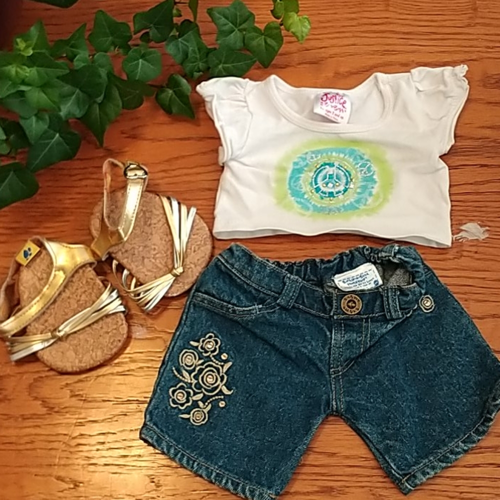 Build-A-Bear Gold Glitter Outfit